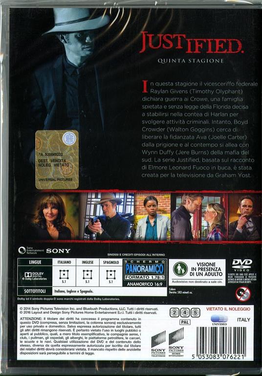 justified season 5 dvd cover