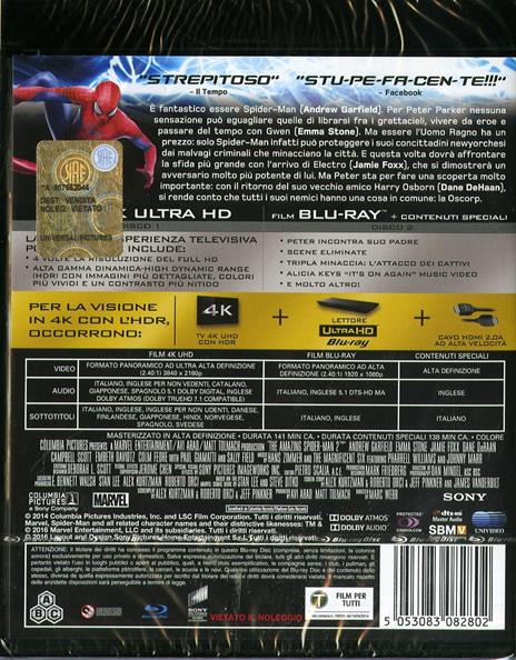 The Amazing Spider-Man 2. Il potere di Electro (Blu-ray + Blu-ray 4K Ultra HD) di Marc Webb - 2