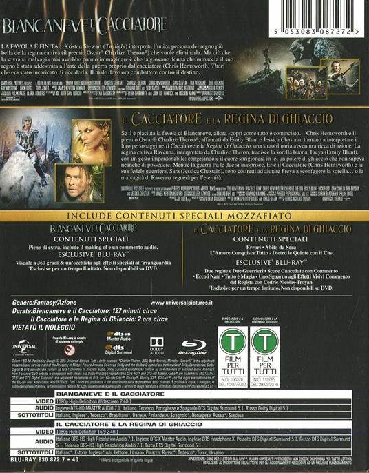 Biancaneve e il cacciatore collection (2 Blu-ray) - Blu-ray - Film di  Cedric Nicolas-Troyan , Rupert Sanders Fantasy e fantascienza | IBS
