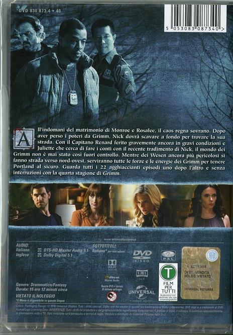 Grimm. Stagione 4 (6 DVD) di Norberto Barba,David Solomon,Clark Mathis - DVD - 2