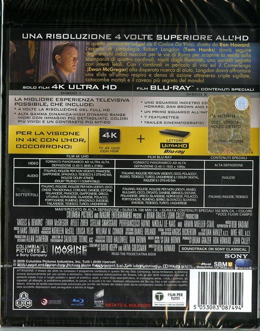 Angeli e demoni (Blu-ray + Blu-ray 4K Ultra HD) di Ron Howard - 2