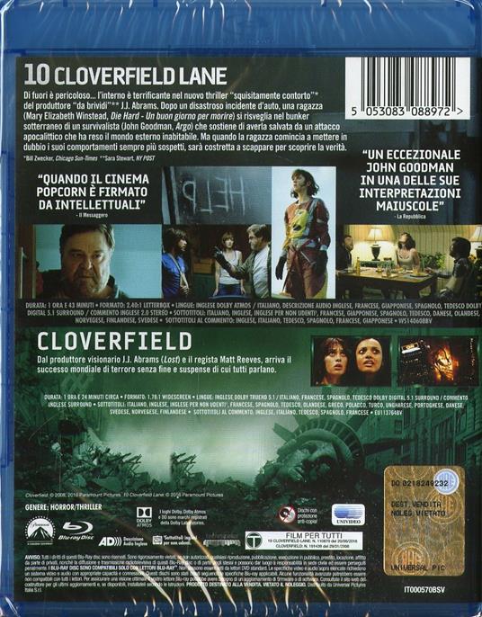 Cloverfield collection (2 Blu-ray) di Matt Reeves,Dan Trachtenberg - 2
