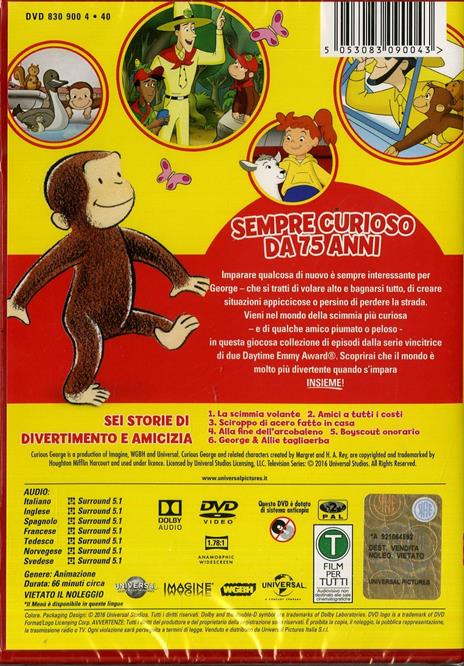 CURIOSO COME GEORGE 3 - Ritorno nella giungla dvd in edicola