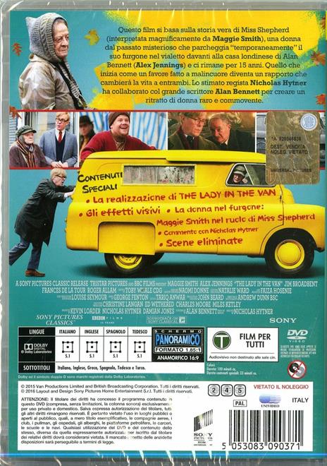 The Lady in the Van di Nicholas Hytner - DVD - 2