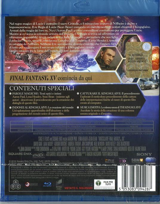 Final Fantasy XV. Kingsglaive - Blu-ray - Film di Takeshi Nozue Fantastico  | IBS