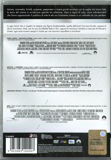 Classic Hero. Master Collection (3 DVD) di Darren Aronofsky,Brett Ratner,Tommy Wirkola - 2