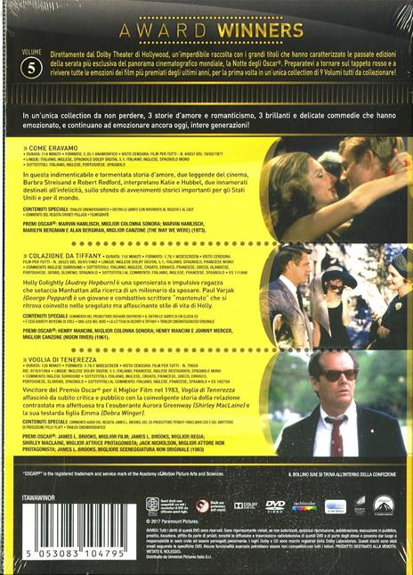 Come eravamo. Colazione da Tiffany. Voglia di tenerezza. Oscar Collection (3 DVD) di James L. Brooks,Blake Edwards,Sydney Pollack - 2