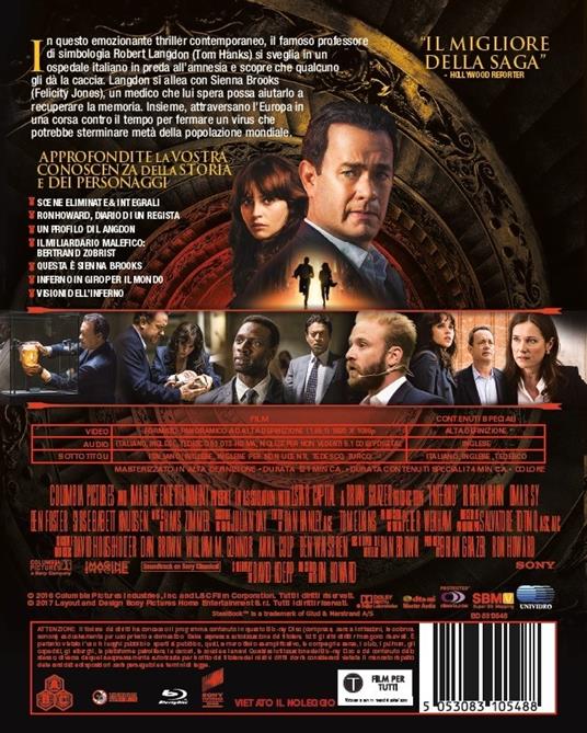 Inferno. Con Steelbook di Ron Howard - Blu-ray - 2