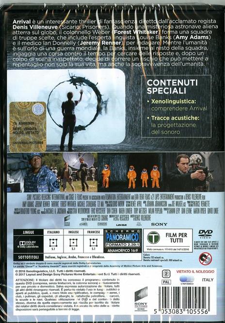 Arrival (DVD) di Denis Villeneuve - DVD - 2
