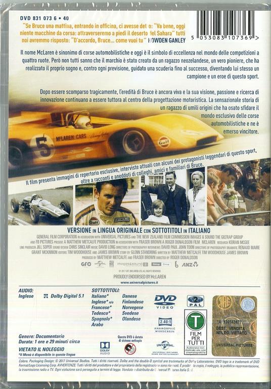 McLaren (DVD) di Roger Donaldson - DVD - 2
