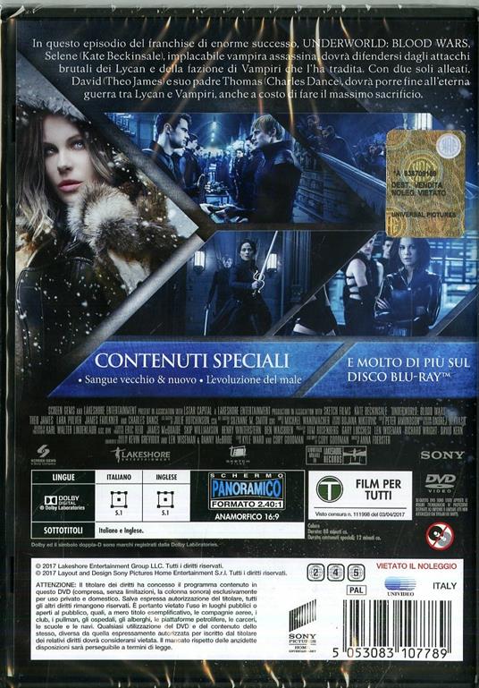 Underworld. Blood Wars (DVD) - DVD - Film di Anna Foerster Fantastico | IBS