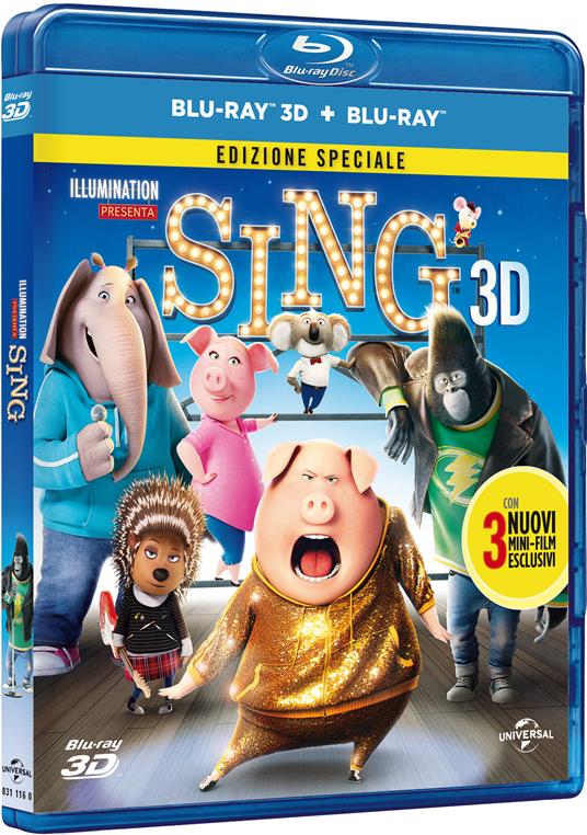Sing (Blu-ray + Blu-ray 3D) di Christophe Lourdelet,Garth Jennings
