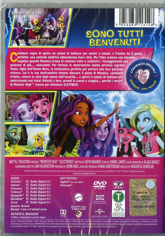 Monster High. Elettrizzante (DVD) di Stephen Donnelly,Olly Reid - DVD - 2