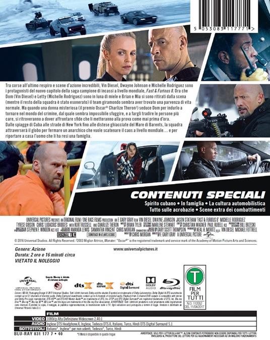 Fast & Furious 8. Con Steelbook di F. Gary Gray - Blu-ray - 2