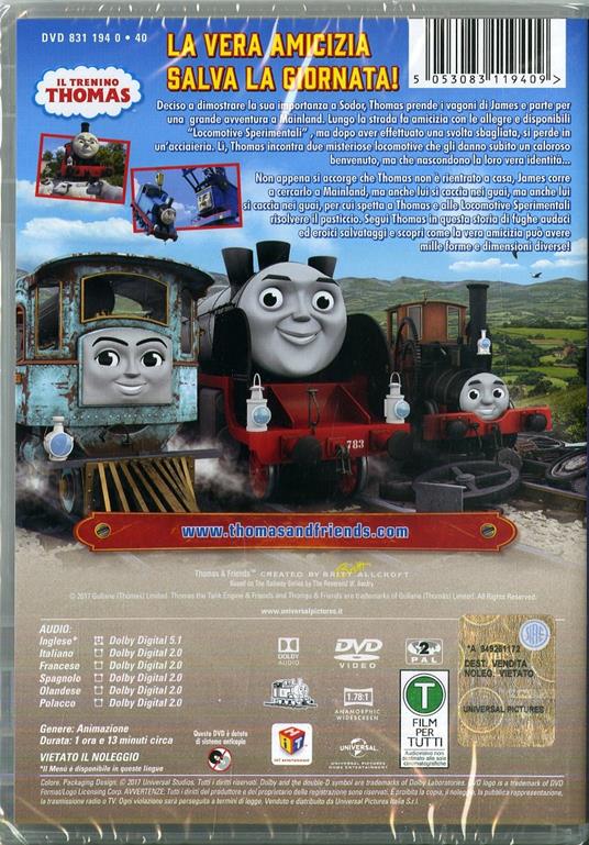 Il trenino Thomas. Viaggio oltre i confini di Sodor (DVD) - DVD - Film di  David Stoten Animazione | IBS