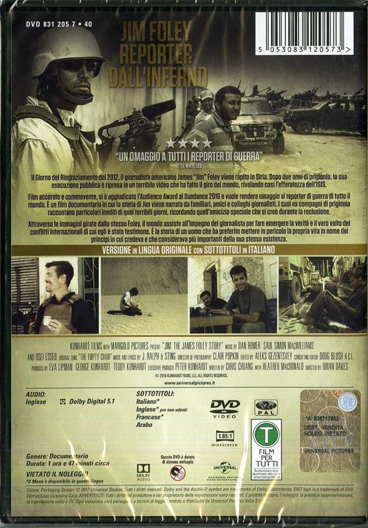 Jim Foley. Reporter dall'inferno (DVD) di Brian Oakes - DVD - 2