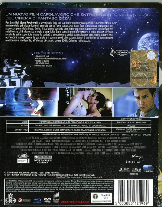 Moon (DVD + Blu-ray) - DVD + Blu-ray - Film di Duncan Jones Fantastico | IBS