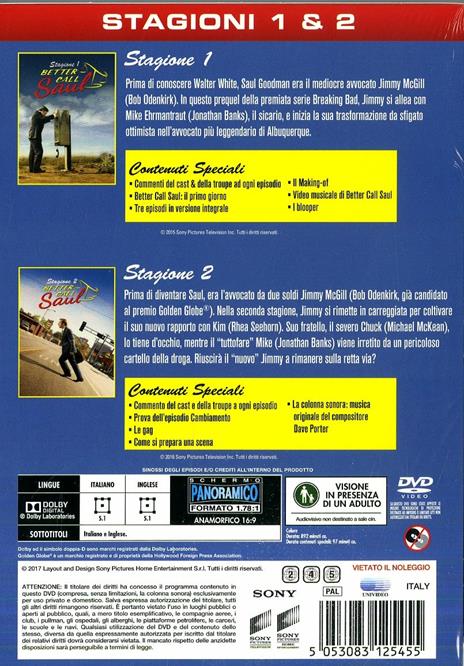 Better Call Saul. Stagioni 1 e 2. Serie TV ita (6 DVD) di Colin Bucksey,Adam Bernstein,Vince Gilligan - DVD - 2