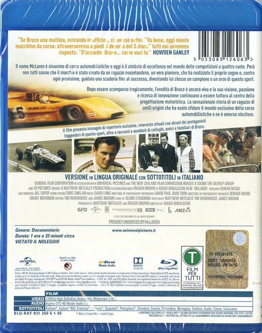 McLaren (Blu-ray) di Roger Donaldson - Blu-ray - 2