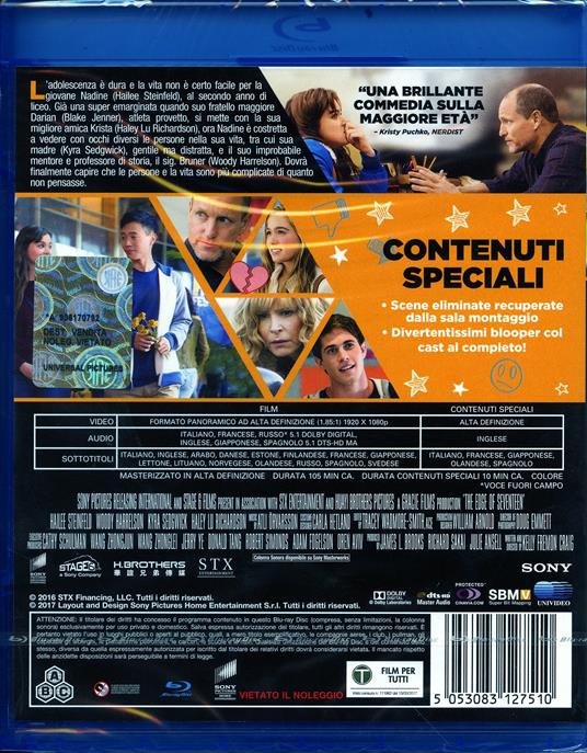 17 anni (e come uscirne vivi) (Blu-ray) di Kelly Fremon - Blu-ray - 2