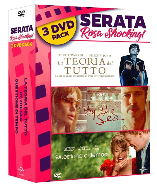 Teoria del tutto - Questione di tempo - By the Sea (DVD) di Eddie Redmayne,Felicity Jones,Brad Pitt,Angelina Jolie,Domhnall Gleeson,Rachel McAdams,Bill Nighy,Tom Prior,Sophie Perry,Mélanie Laurent,Melvil Poupaud,Finlay Wright-Stephens,Harry Lloyd