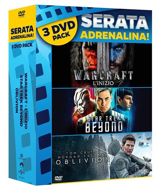 Oblivion - Warcraft - Star Trek Beyond (DVD) - DVD - Film di Tom Cruise ,  Morgan Freeman Fantasy e fantascienza