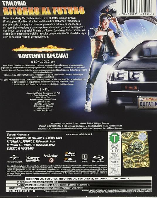 Trilogia Ritorno Al Futuro 4K UHD+ Bd (Back To The Future) Steelbook Nuovo  5053083251499