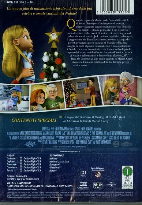 Mariah Carey. All I Want for Christmas Is You (DVD) - DVD - Film di Guy  Vasilovich Animazione | IBS