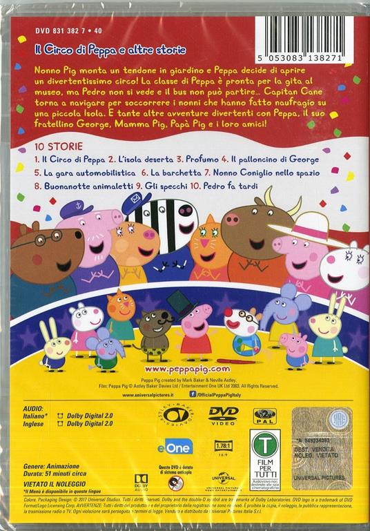 Peppa Pig. Il circo di Peppa (DVD) - DVD - Film di Neville Astley , Mark  Baker Animazione | IBS