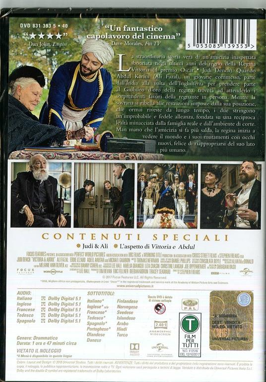 Vittoria e Abdul (DVD) - DVD - Film di Stephen Frears Drammatico | IBS
