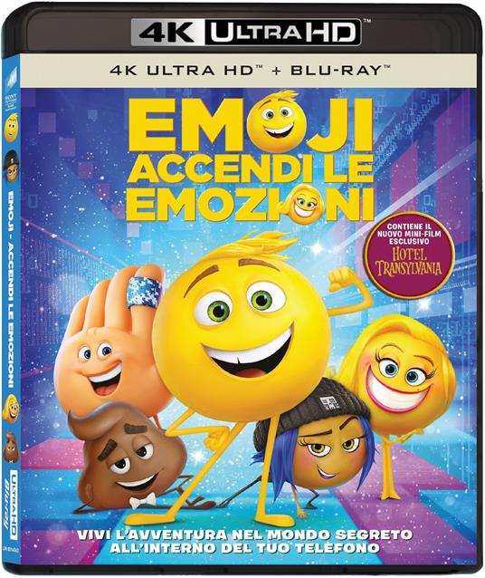 Emoji. Accendi le emozioni (Blu-ray + Blu-ray 4K Ultra HD) - Blu-ray +  Blu-ray Ultra HD 4K - Film di Tony Leondis Bambini e ragazzi