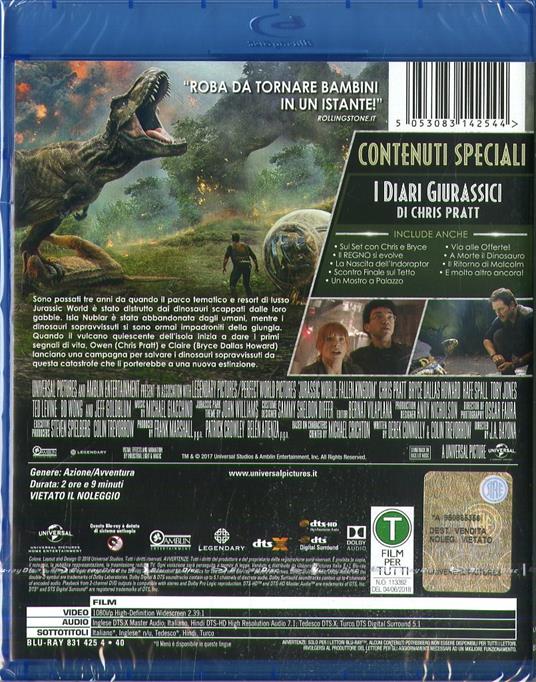 Jurassic World: Il Regno Distrutto (Blu-ray) di Juan Antonio Bayona - Blu-ray - 3
