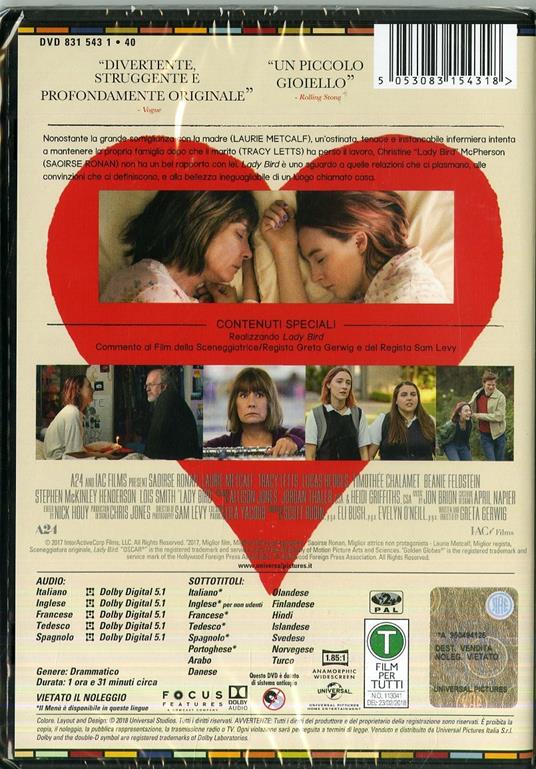 Lady Bird (DVD) di Greta Grewig - DVD - 2