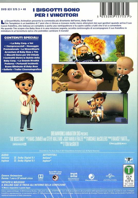 Baby Boss (DVD) - DVD - Film di Tom McGrath Animazione