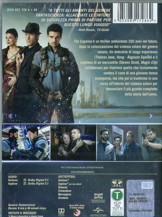 The Expanse. Stagione 1. Serie TV ita (3 DVD) di Jeff Woolnough,Terry McDonough,Robert Lieberman - DVD - 2