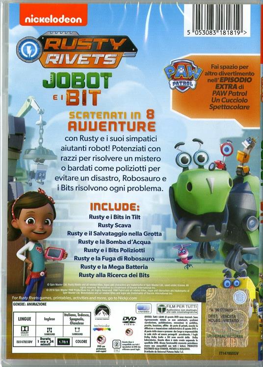 Rusty Rivets. Jobot e i Bit (Versione Slim) - DVD - Film Animazione | IBS