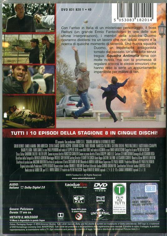 Squadra Antimafia. Stagione 8. Serie TV ita (5 DVD) - DVD - Film di Samad  Zarmandili , Renato De Maria Giallo | IBS