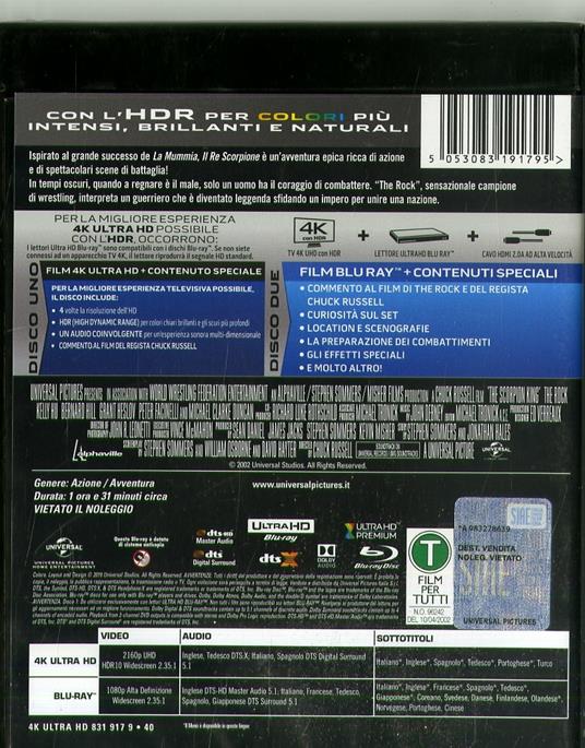 Il re scorpione (Blu-ray + Blu-ray 4K Ultra HD) di Chuck Russell - Blu-ray + Blu-ray Ultra HD 4K - 2