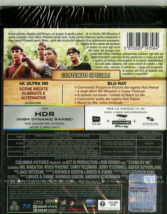 Stand by Me (Blu-ray + Blu-ray Ultra HD 4K) di Rob Reiner - Blu-ray + Blu-ray Ultra HD 4K - 2