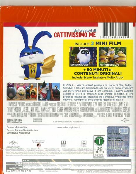 Pets 2 (Blu-ray) di Chris Renaud - Blu-ray - 2