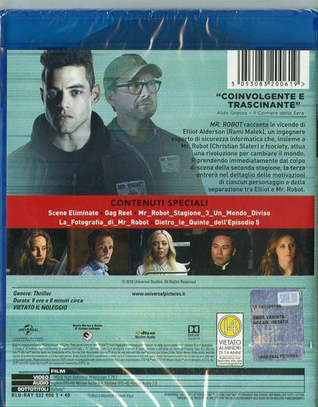 Mr. Robot. Stagione 3. Serie TV ita (3 Blu-ray)) di Sam Esmail,Jim McKay,Tricia Brock - Blu-ray - 2