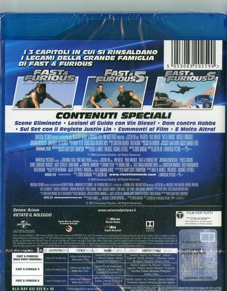 Fast & Furious 4-6. Family Collection (3 Blu-ray) di Justin Lin - 2