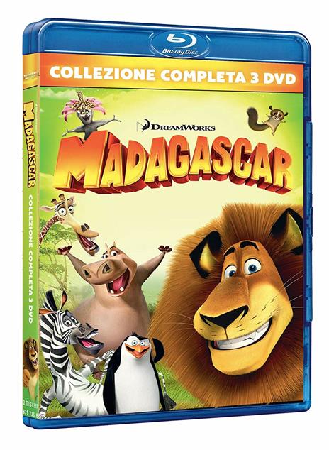 Madagascar Collection 1-3 (3 Blu-ray) di Eric Darnell,Tom McGrath