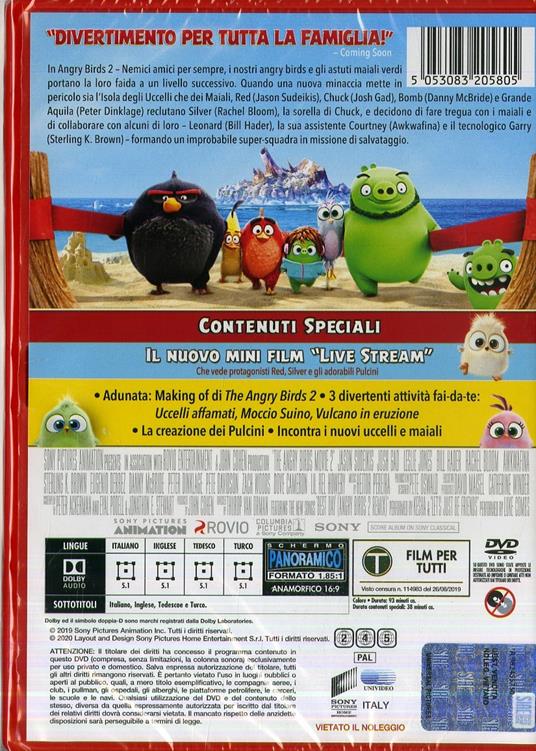 Angry Birds 2. Nemici amici per sempre (DVD) - DVD - Film di Thurop Van  Orman , John Rice Animazione | IBS
