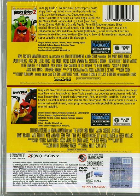 Angry Birds 1-2 Collection (DVD) di Thurop Van Orman,John Rice,Clay Kaytis,Fergal Reilly - 2