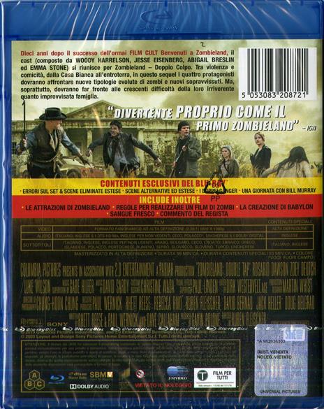 Zombieland 2. Doppio colpo (Blu-ray) - Blu-ray - Film di Ruben Fleisher  Fantastico | IBS