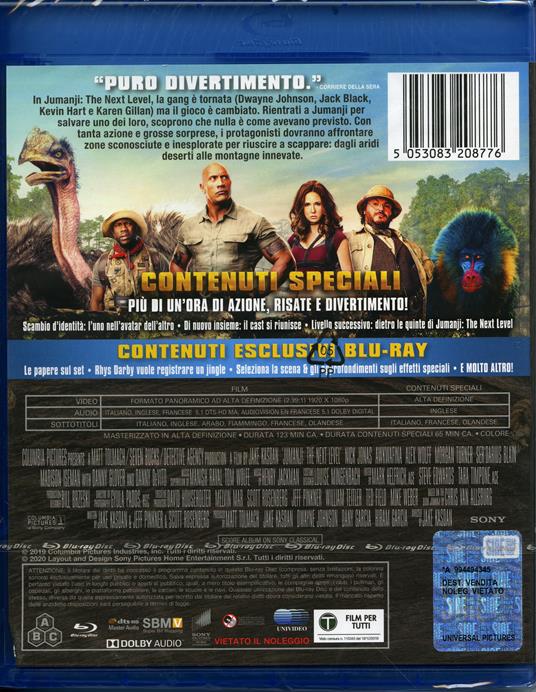 Jumanji. The Next Level (Blu-ray) di Jake Kasdan - Blu-ray - 3