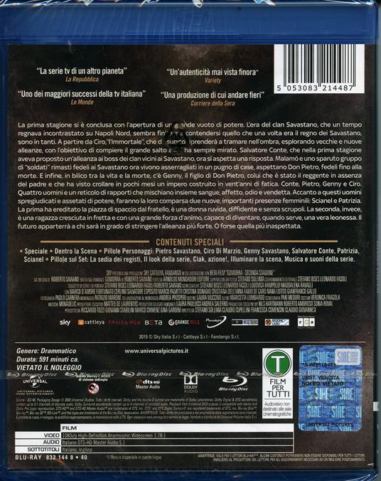 Gomorra. Stagione 2. Serie TV ita (4 Blu-ray) di Stefano Sollima,Cristina Comencini,Claudio Cupellini - Blu-ray - 2