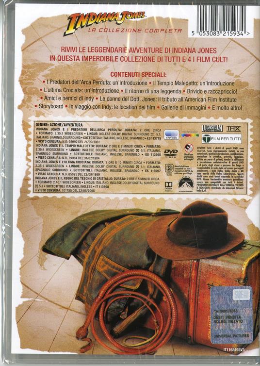 4 Indiana Jones. La collezione completa (4 DVD) di Steven Spielberg - 2