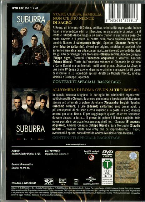 Suburra. Serie TV ita. Stagioni 1-2 (6 DVD) - DVD - Film di Andrea Molaioli  , Giuseppe Capotondi Giallo | IBS